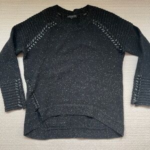 Generation Love Black Sweater with Leather Detail MD